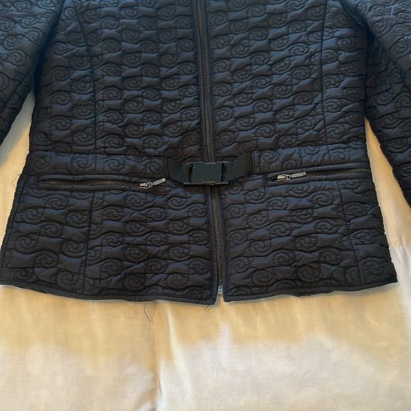 DKNY black quilted jacket/lightweight coat sz XS - Picture 3 of 10